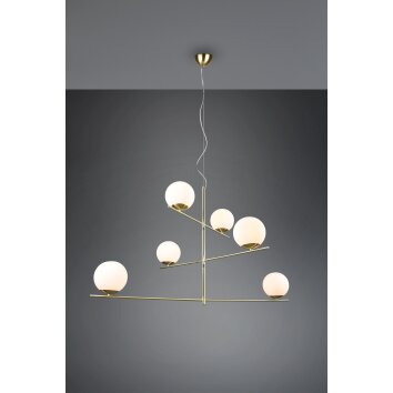 Suspension Trio Pure Laiton, 6 lumières