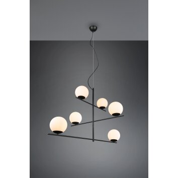 Suspension Trio Pure Noir, 6 lumières