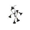 Suspension Trio Roxie Laiton, Noir, 6 lumières