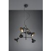 Suspension Trio Roxie Laiton, Noir, 6 lumières