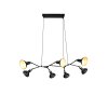 Suspension Trio Roxie Laiton, Noir, 7 lumières