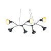 Suspension Trio Roxie Laiton, Noir, 7 lumières