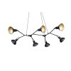 Suspension Trio Roxie Laiton, Noir, 7 lumières