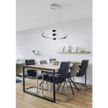 Suspension Reality Parma LED Chrome, 1 lumière