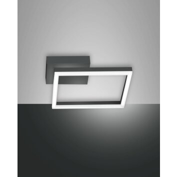 Plafonnier Fabas Luce Bard LED Anthracite, 1 lumière