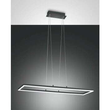 Suspension Fabas Luce Bard LED Anthracite, 1 lumière