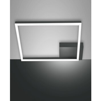 Plafonnier Fabas Luce Bard LED Anthracite, 1 lumière