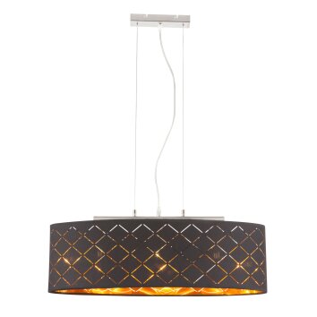 Suspension Globo CLARKE LED Nickel mat, 3 lumières