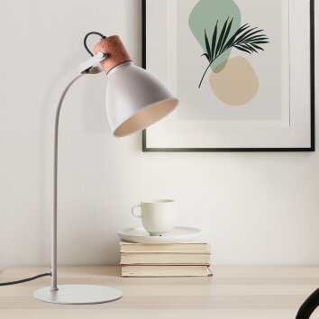 Lampe de table Brilliant Erena Gris, 1 lumière