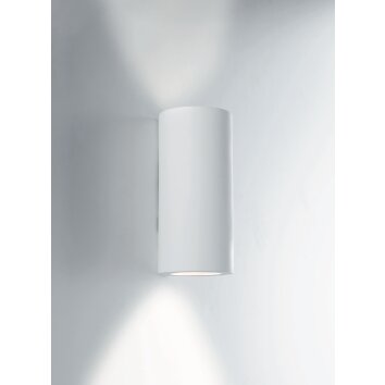 Applique murale Luce Design Banjie peut être peint avec de la peinture ordinaire, Blanc, 2 lumières