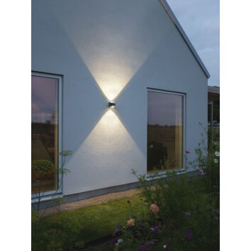 Applique murale d'extérieur Konstsmide Bitonto LED Anthracite, 2 lumières