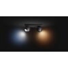 Plafonnier Philips Hue Buckram LED Noir, 2 lumières, Télécommandes