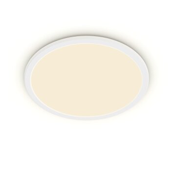 Plafonnier Philips Superslim CL550 LED Blanc, 1 lumière