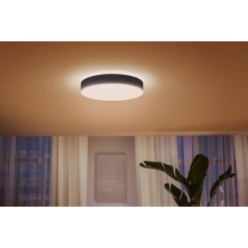 Plafonnier Philips Hue Enrave LED Noir, 1 lumière, Télécommandes