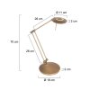 Lampe à poser Steinhauer Zodiac LED Bronze, 4 lumières