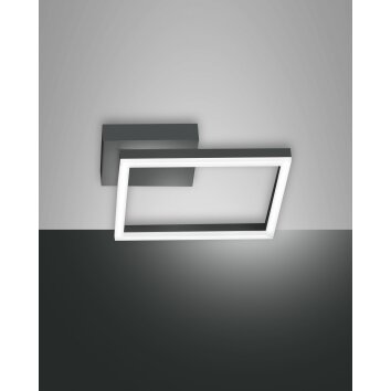 Applique murale Fabas Luce Bard LED Anthracite, 1 lumière