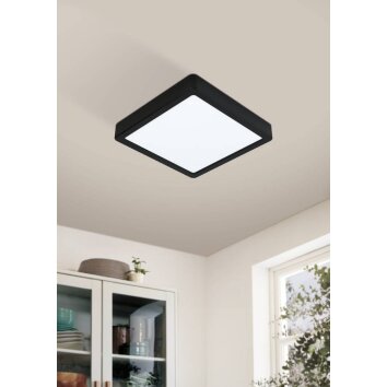 Plafonnier Eglo FUEVA-Z LED Noir, 1 lumière