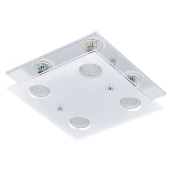 Plafonnier Eglo ARBORIO LED Chrome, 4 lumières