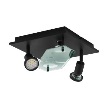 Plafonnier Eglo CABO LED Noir, 4 lumières