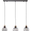 Suspension Brilliant Avia Bois clair, Noir, 3 lumières