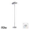 Lampadaire à vasque Paul Neuhaus PURE-MUTIL LED Acier brossé, 2 lumières