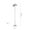 Lampadaire à vasque Paul Neuhaus PURE-MUTIL LED Acier brossé, 2 lumières