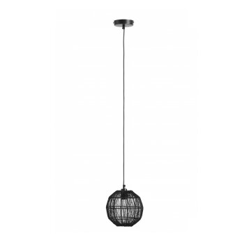 Suspension Globo HERMI Noir, 1 lumière