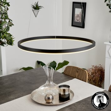 Suspension  Barril LED Noir, 1 lumière