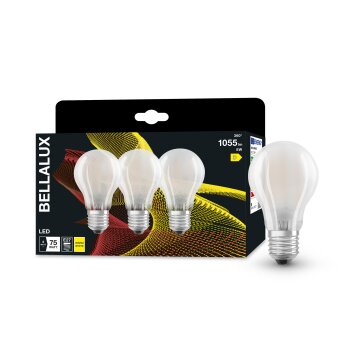 BELLALUX® CLA Set de 3 LED E27 7,5 Watt 2700 Kelvin 1055 Lumen