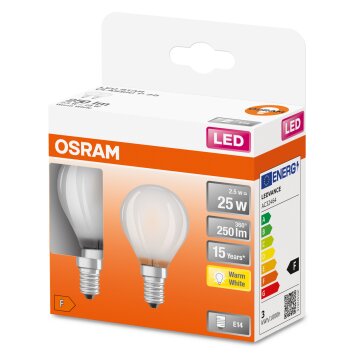 OSRAM LED Retrofit Lot de 2 E14 2,5 watt 2700 Kelvin 250 lumen