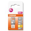 OSRAM LED PIN Set de 2 ampoules G9 1,9 Watt 2700 Kelvin 200 lumen