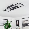 Plafonnier Vaseux LED Noir, Blanc, 1 lumière