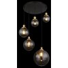 Suspension Globo POTTER Laiton, Noir, 5 lumières