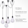 Suspension extérieur Leuchten-Direkt ENNI LED Noir, 4 lumières