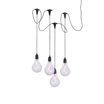 Suspension extérieur Leuchten-Direkt ENNI LED Noir, 4 lumières