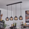 Suspension Kerang Noir, 4 lumières