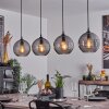 Suspension Kerang Noir, 4 lumières