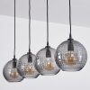 Suspension Kerang Noir, 4 lumières