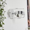 Applique murale Harare LED Chrome, 1 lumière