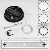 Suspension Chlak LED Noir, 3 lumières, Télécommandes