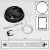 Suspension Chlak LED Noir, 2 lumières, Télécommandes