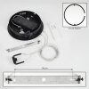 Suspension Chlak LED Noir, 2 lumières, Télécommandes