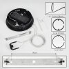 Suspension Chlak LED Noir, 3 lumières, Télécommandes