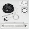 Suspension Chlak LED Noir, 3 lumières, Télécommandes