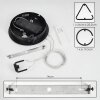 Suspension Chlak LED Noir, 3 lumières, Télécommandes