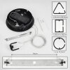 Suspension Chlak LED Noir, 3 lumières, Télécommandes