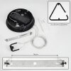 Suspension Chlak LED Noir, 3 lumières, Télécommandes