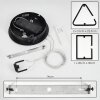 Suspension Chlak LED Noir, 3 lumières, Télécommandes