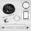 Suspension Chlak LED Noir, 3 lumières, Télécommandes