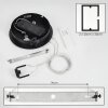 Suspension Chlak LED Noir, 2 lumières, Télécommandes